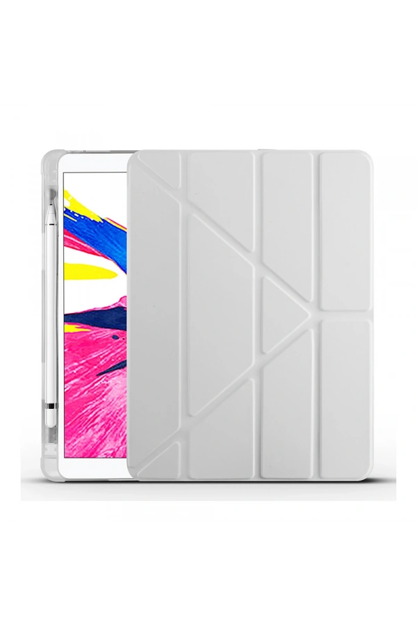 Apple iPad Pro 10.5 (7.Nesil) Kılıf Zore Tri Folding Kalem Bölmeli Standlı Kılıf