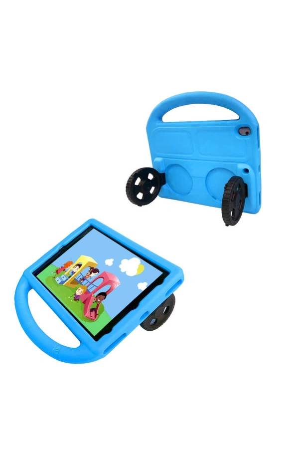 Apple iPad Pro 10.5 (7.Nesil) Zore Wheel Car Tekerlek Standlı Tablet Eva Silikon Kılıf