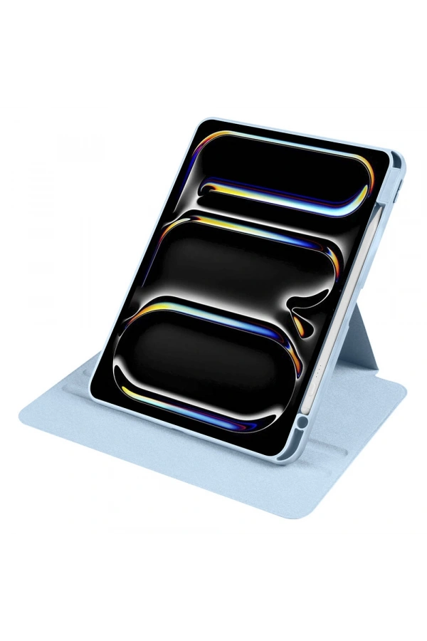 Apple iPad Pro 11 2024 Kılıf Zore Termik Kalem Bölmeli Dönebilen Standlı Kılıf