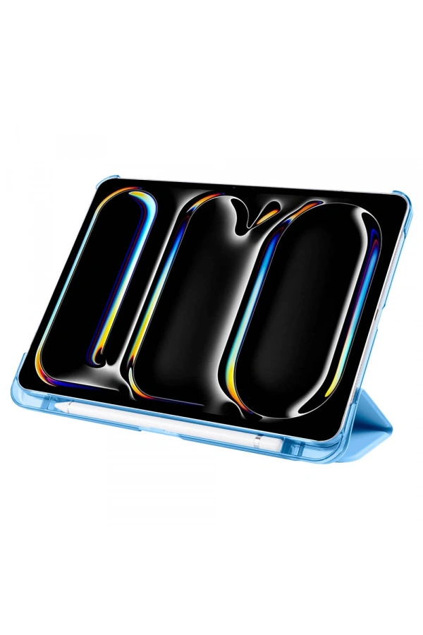Apple iPad Pro 11 2024 Zore Smart Cover Kalem Bölmeli Standlı 1-1 Kılıf