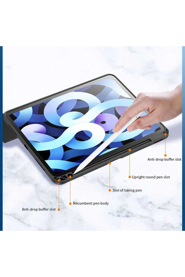 Apple iPad Pro 12.9 2022 M2 Kılıf Zore Nort Arkası Şeffaf Standlı Kılıf