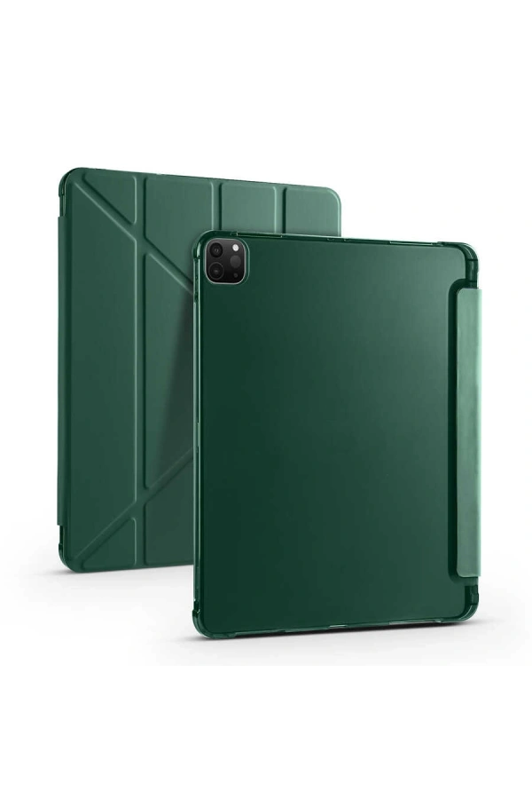 Apple iPad Pro 12.9 2022 M2 Kılıf Zore Tri Folding Kalem Bölmeli Standlı Kılıf