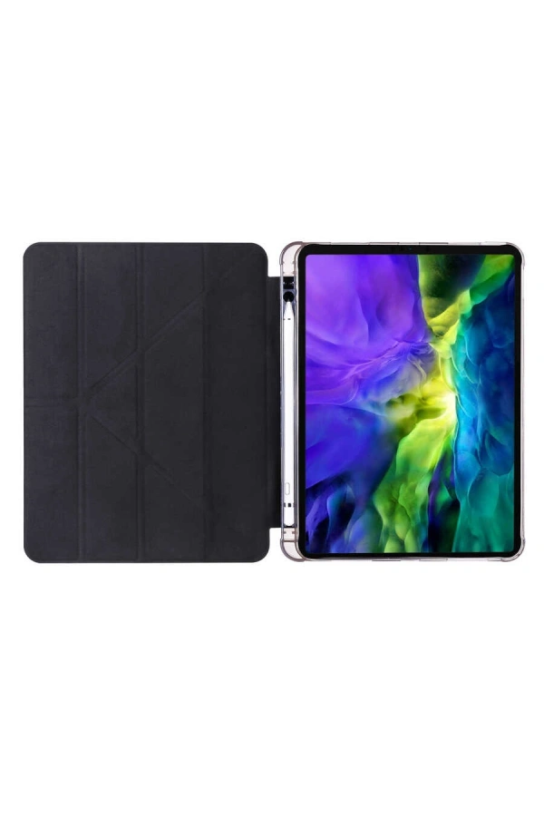 Apple iPad Pro 12.9 2022 M2 Kılıf Zore Tri Folding Kalem Bölmeli Standlı Kılıf