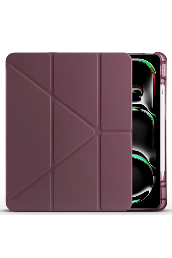 Apple iPad Pro 13 2025 M5 Kılıf Zore Tri Folding Kalem Bölmeli Standlı Kılıf