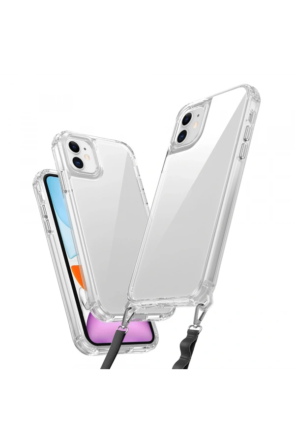 Apple iPhone 11 Kılıf Airbagli Takılabilir Askı Aparatlı Zore Snap Silikon Kapak