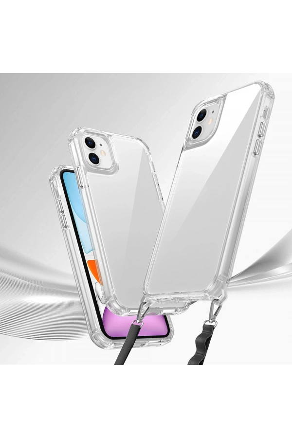 Apple iPhone 11 Kılıf Airbagli Takılabilir Askı Aparatlı Zore Snap Silikon Kapak