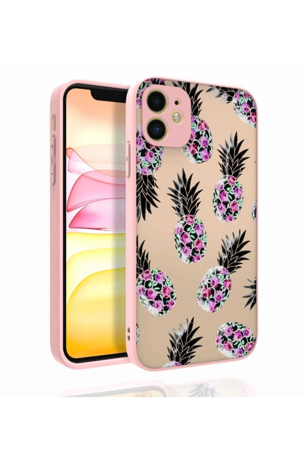Apple iPhone 11 Kılıf Desenli Kamera Korumalı Parlak Zore Nora Kapak