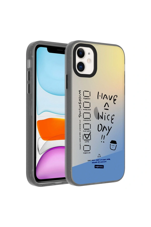 Apple iPhone 11 Kılıf Desenli Zore Dragon Sert Kapak