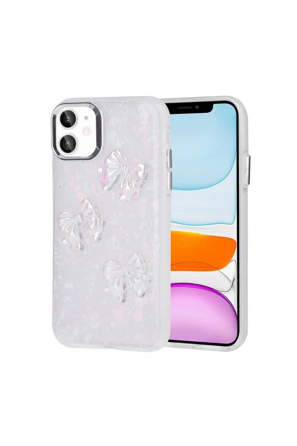 Apple iPhone 11 Kılıf Kabartma Figürlü Parlak Zore Eralli Silikon Kapak
