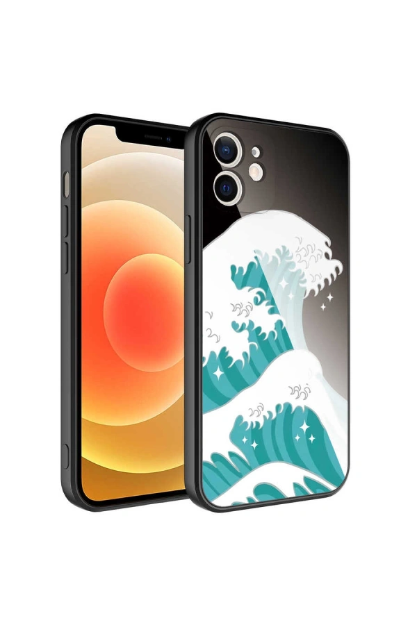 Apple iPhone 11 Kılıf Kamera Korumalı Desenli Sert Silikon Zore Epoksi Kapak