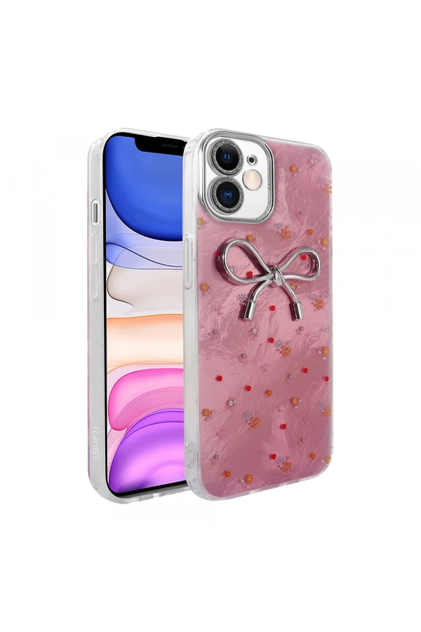 Apple iPhone 11 Kılıf Kamera Korumalı Figürlü Zore Ponti Silikon Kapak