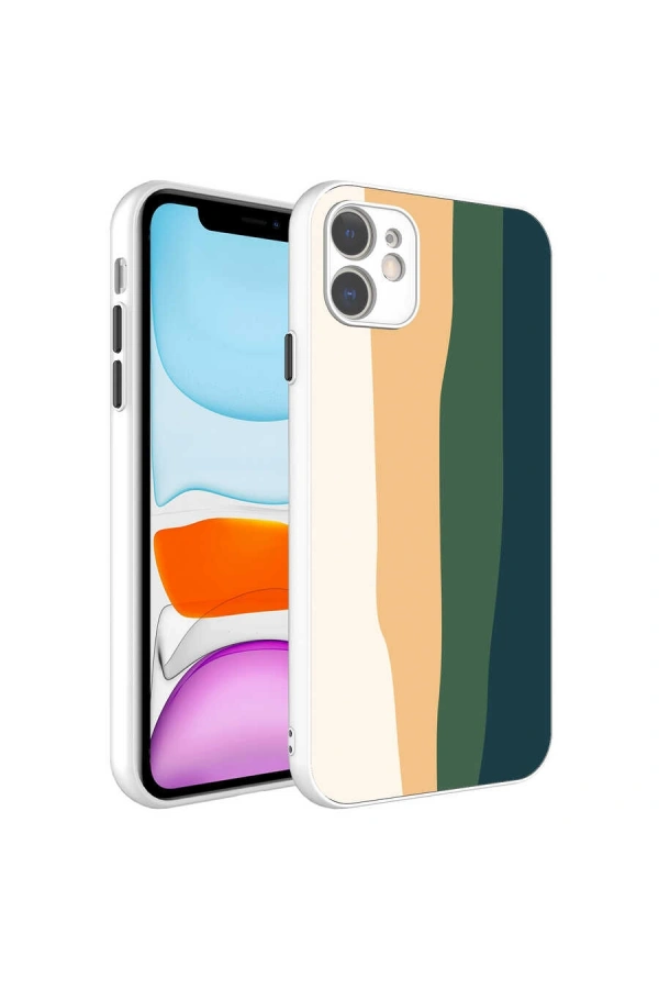 Apple iPhone 11 Kılıf Kamera Korumalı Renkli Temperli Zore X-Cam Kapak