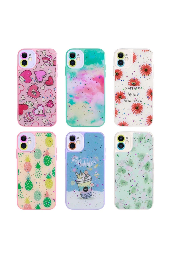 Apple iPhone 11 Kılıf Kamera Korumalı Sert Desenli Zore Pami Kapak