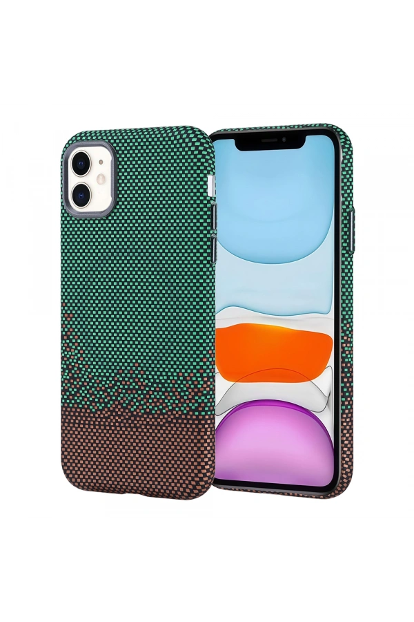 Apple iPhone 11 Kılıf M-safe Şarj Özellikli Karbon Fiber Görünümlü Zore Nekst Kapak
