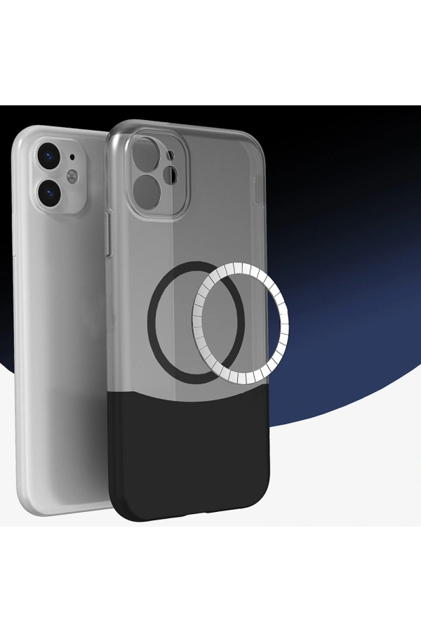 Apple iPhone 11 Kılıf M-Safe Şarj Özellikli Mıknatıslı Zore Duble Kapak