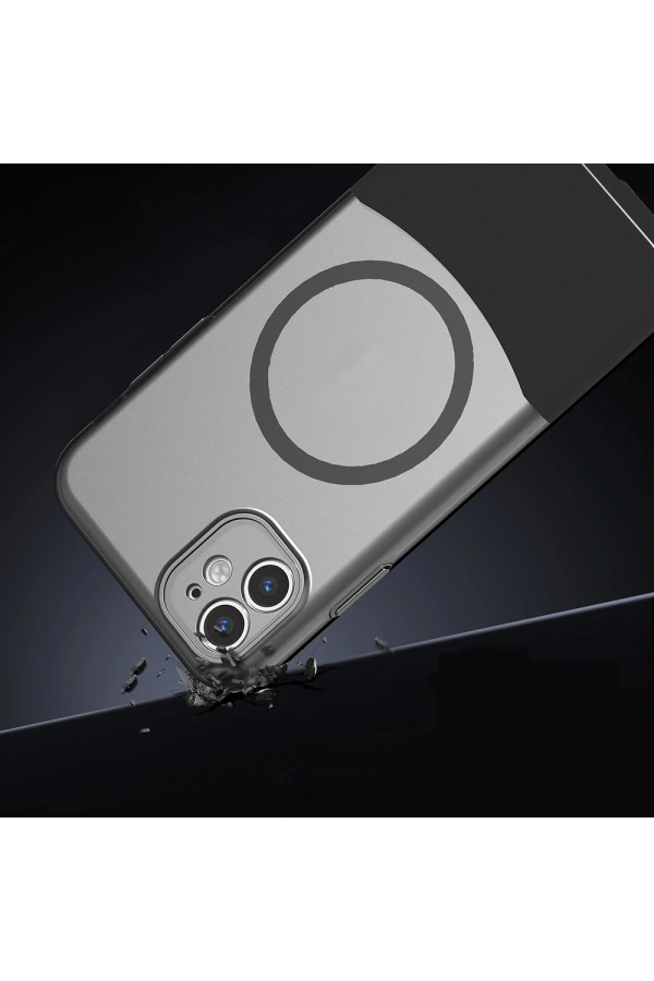 Apple iPhone 11 Kılıf M-Safe Şarj Özellikli Mıknatıslı Zore Duble Kapak