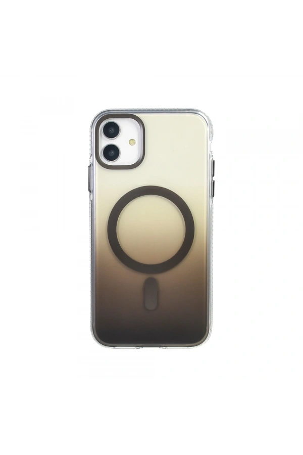 Apple iPhone 11 Kılıf M-safe Şarj Özellikli Transparan Renk Geçişli Zore Toros Kapak