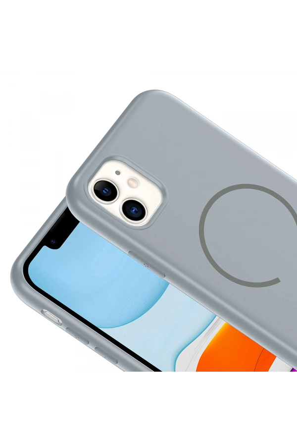 Apple iPhone 11 Kılıf M-safe Şarj Özellikli Zore Meta Kapak