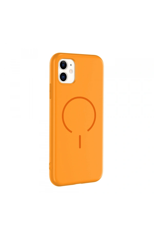 Apple iPhone 11 Kılıf M-safe Şarj Özellikli Zore Meta Kapak