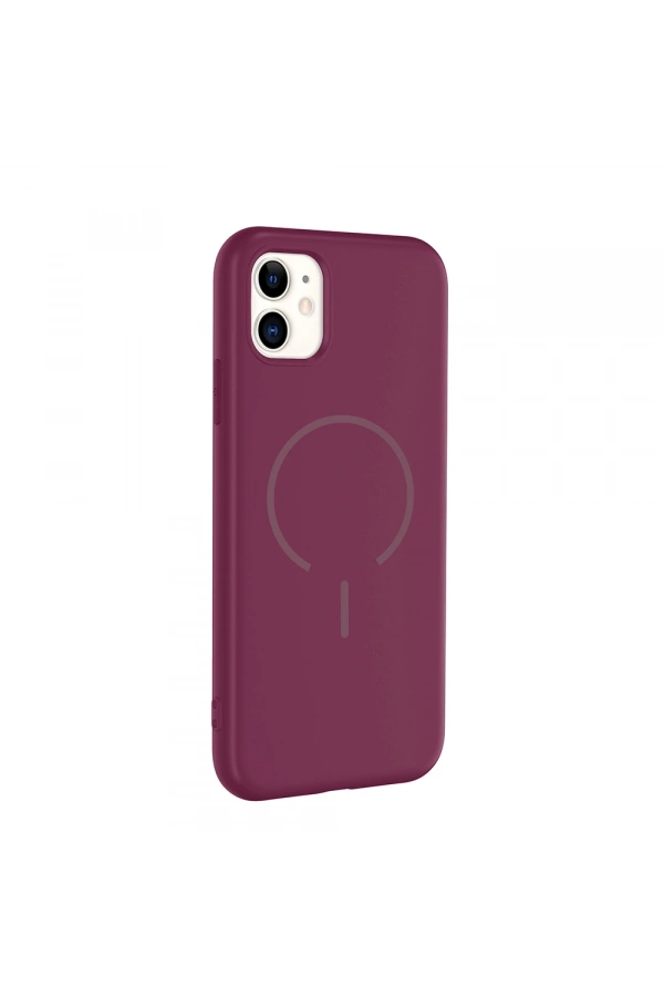 Apple iPhone 11 Kılıf M-safe Şarj Özellikli Zore Meta Kapak