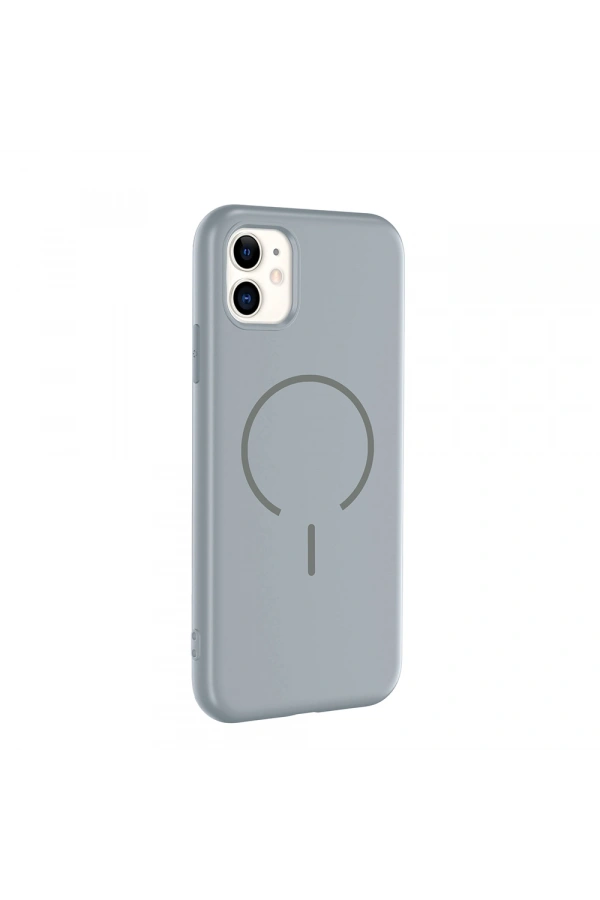 Apple iPhone 11 Kılıf M-safe Şarj Özellikli Zore Meta Kapak