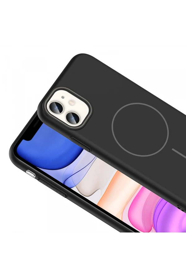 Apple iPhone 11 Kılıf M-safe Şarj Özellikli Zore Ruby Sert Kapak