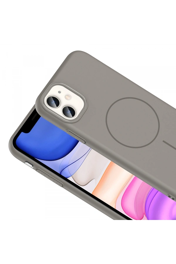 Apple iPhone 11 Kılıf M-safe Şarj Özellikli Zore Ruby Sert Kapak