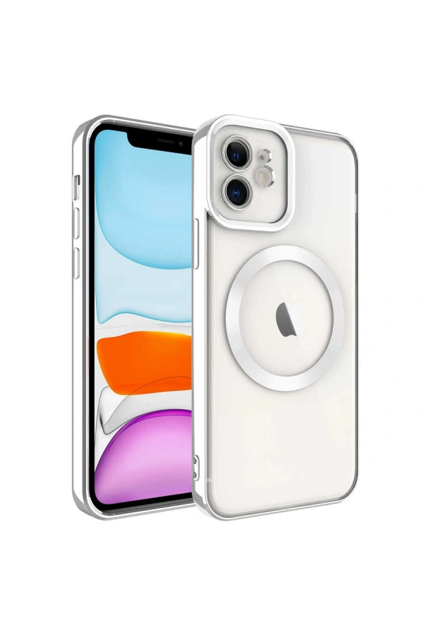 Apple iPhone 11 Kılıf M-safe Wireless Şarj Özellikli Zore Setro Silikon