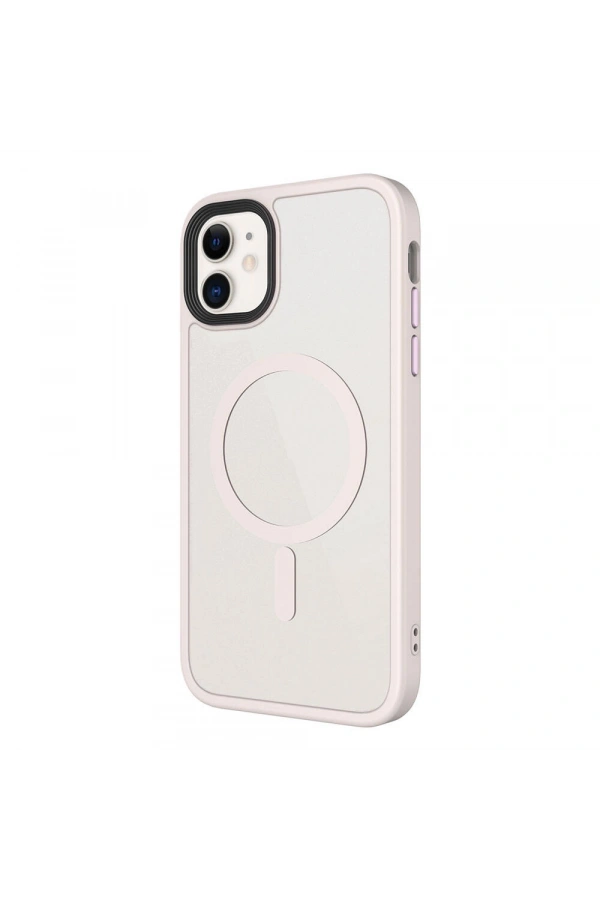 Apple iPhone 11 Kılıf Mat Arka Yüzey Wireless Şarj Özellikli Zore Flet M-safe Kapak