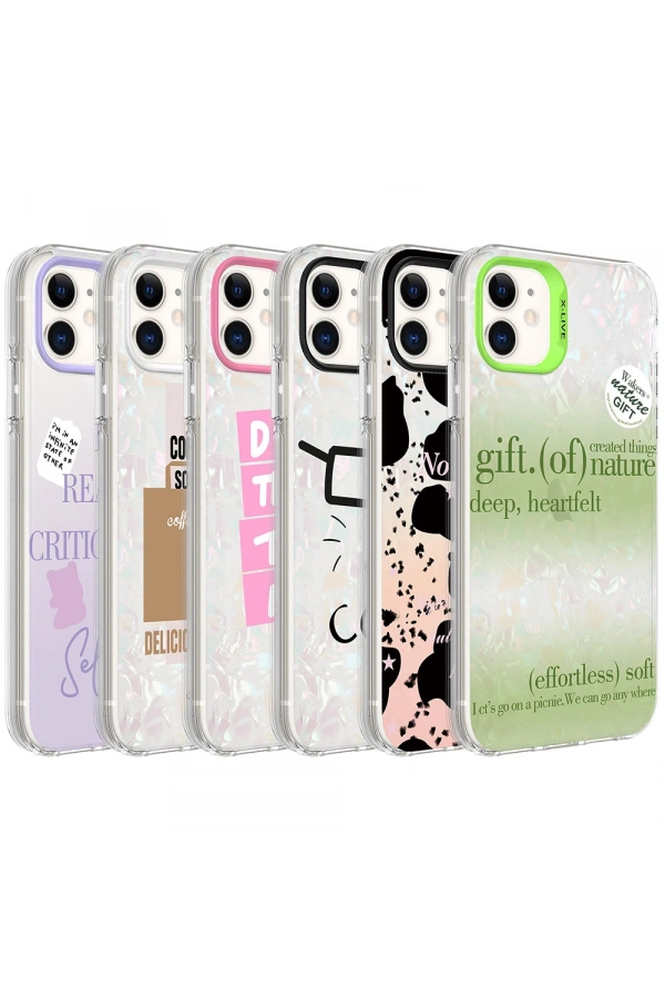 Apple iPhone 11 Kılıf Mermer Desenli Zore Marbello Kapak