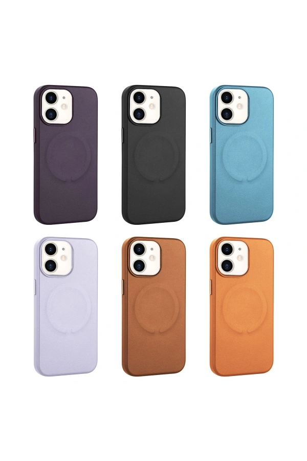 Apple iPhone 11 Kılıf PU Deri M-safe Wireless Şarj Özellikli Zore Derix Kapak