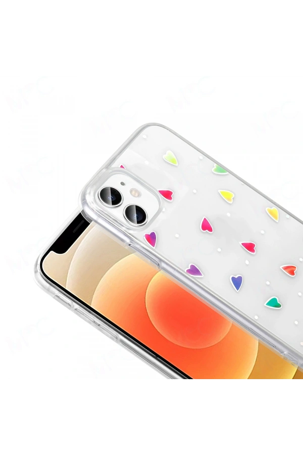 Apple iPhone 11 Kılıf Şeffaf Figürlü Zore Folk Sert Kapak