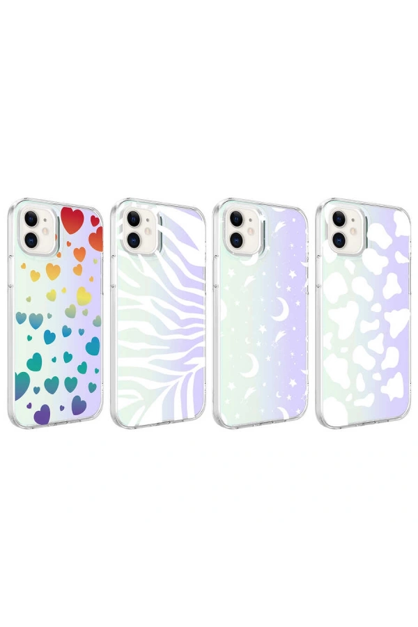 Apple iPhone 11 Kılıf Zore M-Blue Desenli Kapak