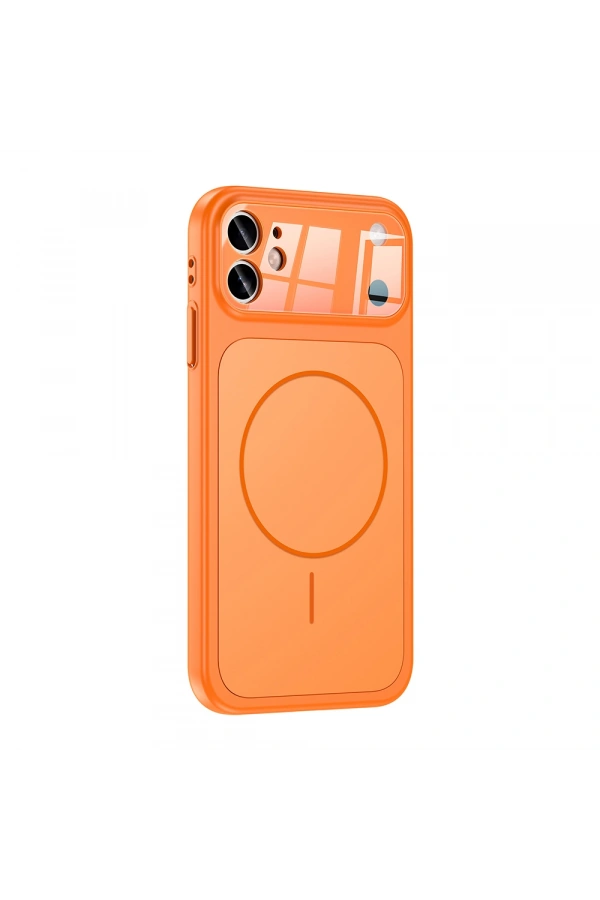 Apple iPhone 11 Kılıf Zore M-Safe Şarj Özellikli Kamera Korumalı Formen Kapak