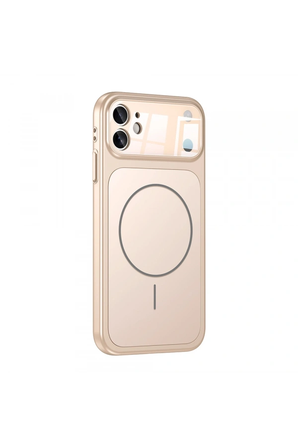 Apple iPhone 11 Kılıf Zore M-Safe Şarj Özellikli Kamera Korumalı Formen Kapak