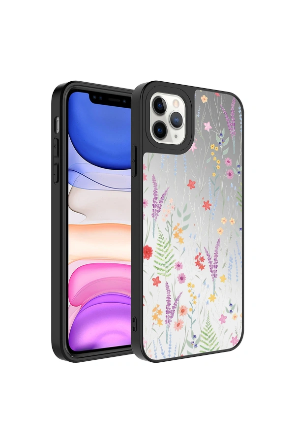 Apple iPhone 11 Pro Max Kılıf Aynalı Desenli Kamera Korumalı Parlak Zore Mirror Kapak
