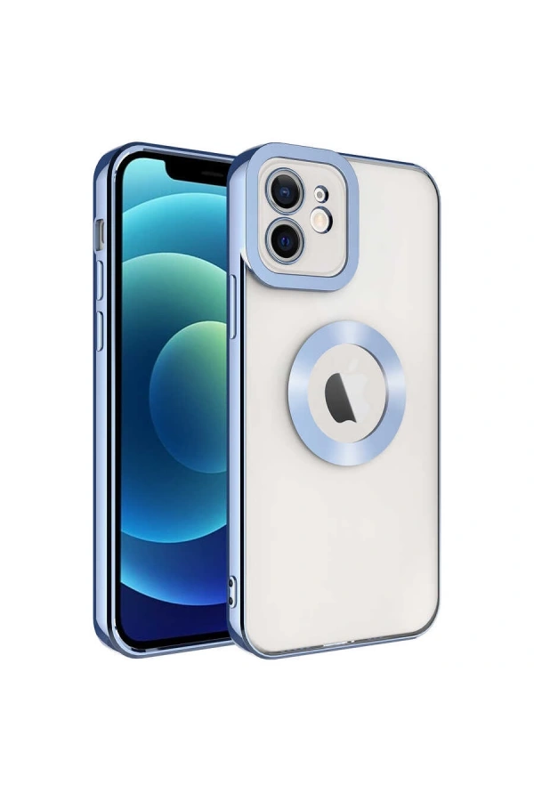 Apple iPhone 12 Kılıf Kamera Korumalı Logo Gösteren Zore Omega Kapak