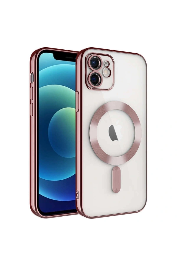 Apple iPhone 12 Kılıf Kamera Korumalı M-safe Wireless Şarj Özellikli Zore Demre Kapak