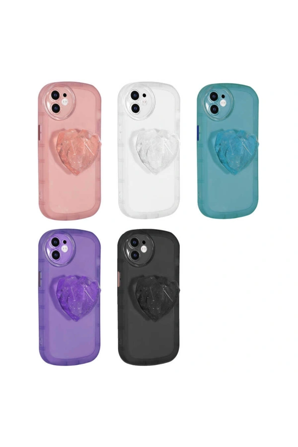 Apple iPhone 12 Kılıf Kamera Korumalı Pop Soketli Renkli Zore Ofro Kapak