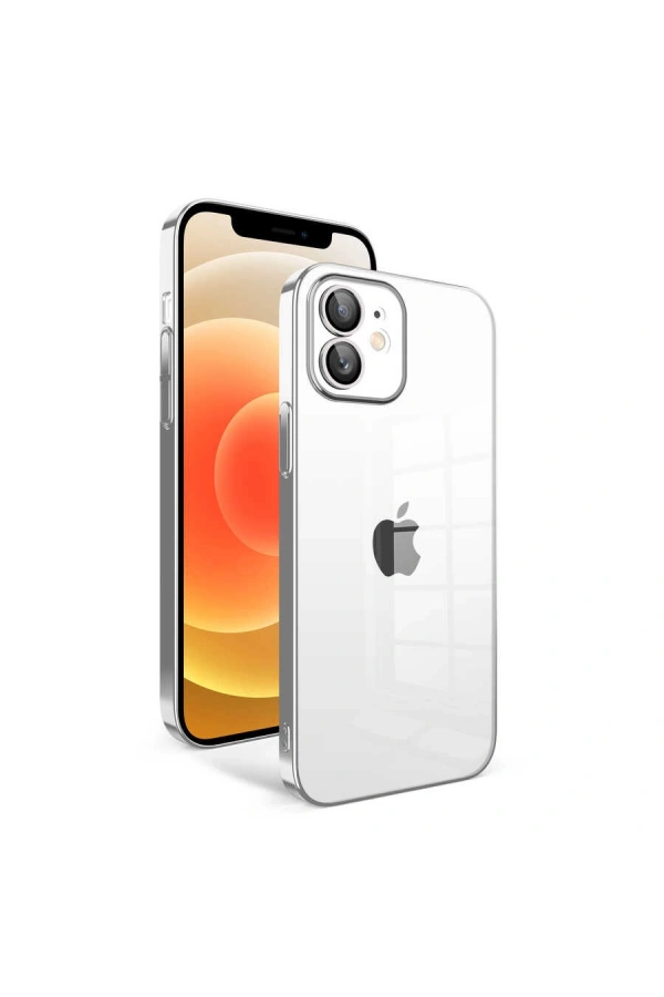 Apple iPhone 12 Kılıf Kamera Korumalı Renkli Çerçeveli Zore Garaj Kapak