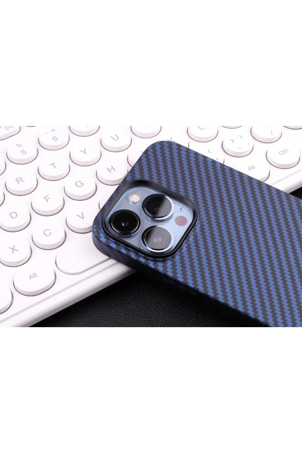 Apple iPhone 12 Kılıf Karbon Fiber Tasarımlı Zore Karbono Kapak