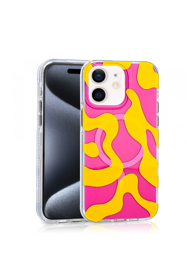 Apple iPhone 12 Kılıf M-safe Şarj Özellikli Zore Stilo Kapak