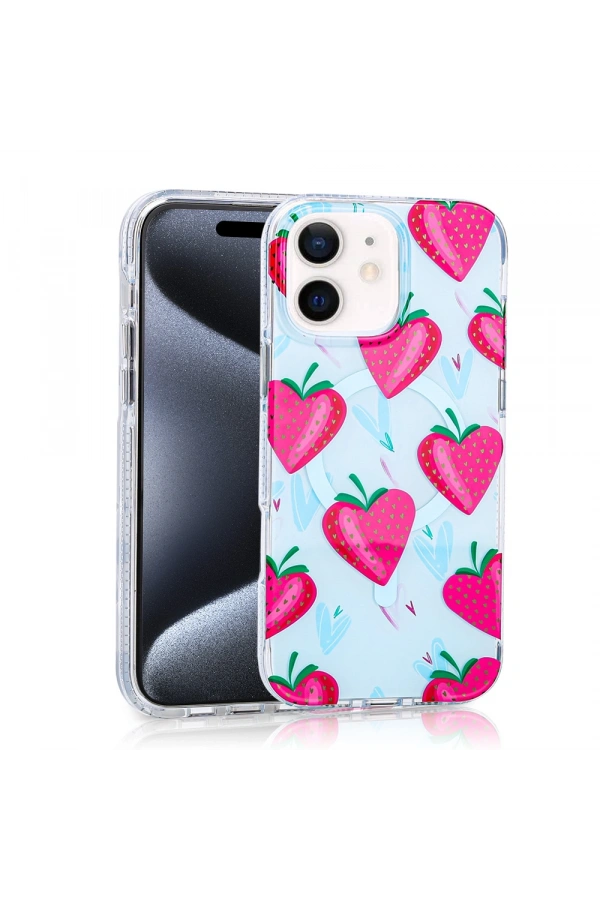 Apple iPhone 12 Kılıf M-safe Şarj Özellikli Zore Stilo Kapak