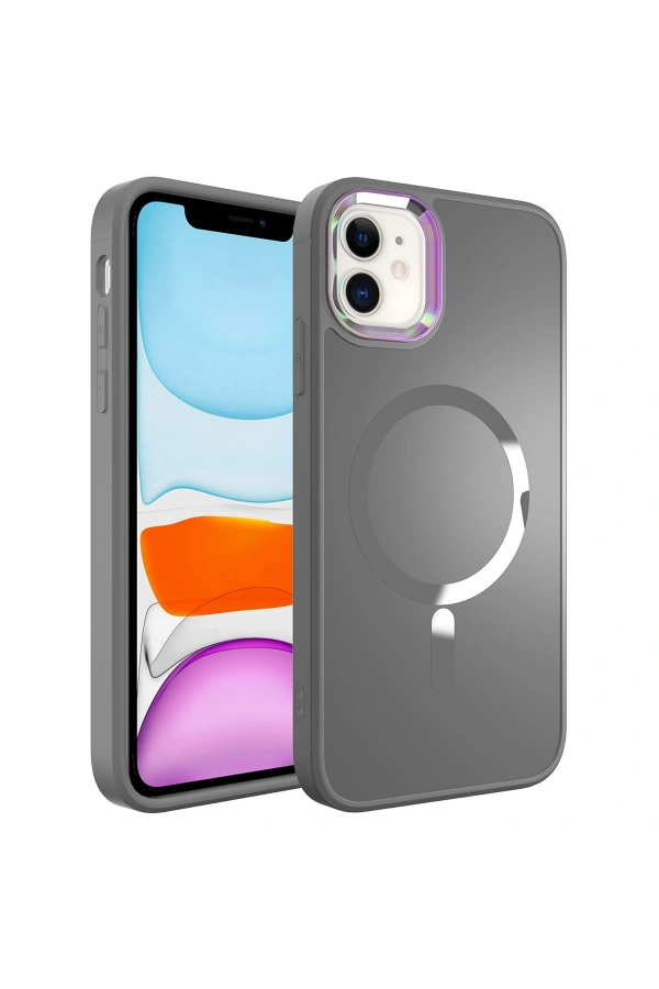 Apple iPhone 12 Kılıf M-safe Wireless Şarj Özellikli Zore Stil Kapak