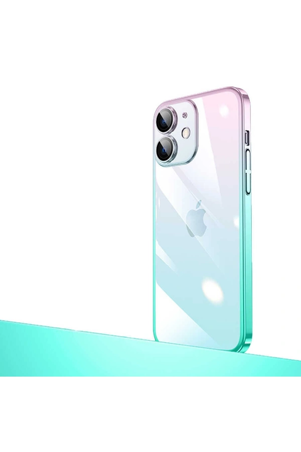 Apple iPhone 12 Kılıf Parlak Renk Geçişli Kamera Korumalı Zore Senkron Kapak
