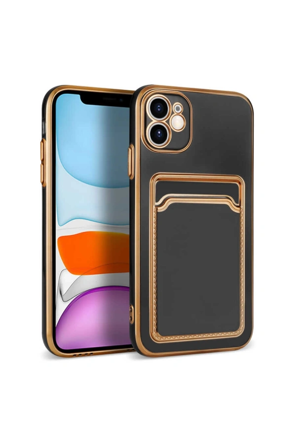 Apple iPhone 12 Kılıf Zore Bark Kartlıklı Kapak