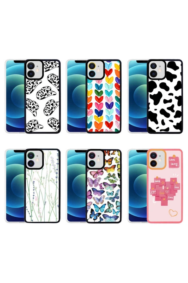 Apple iPhone 12 Kılıf Zore M-Fit Desenli Kapak