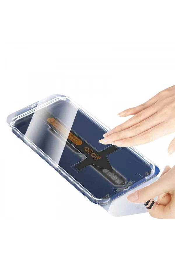 Apple iPhone 12 Pro Hayalet Ekran Koruyucu Zore Süper Fast Anti-Dust Privacy Toz Önleyici Temperli Ekran Filmi