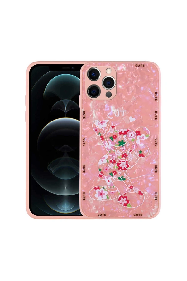 Apple iPhone 12 Pro Kılıf Desenli Sert Silikon Zore Mumila Kapak