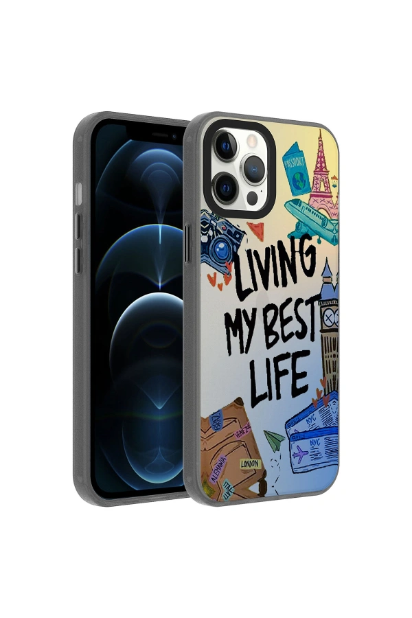 Apple iPhone 12 Pro Kılıf Desenli Zore Dragon Sert Kapak